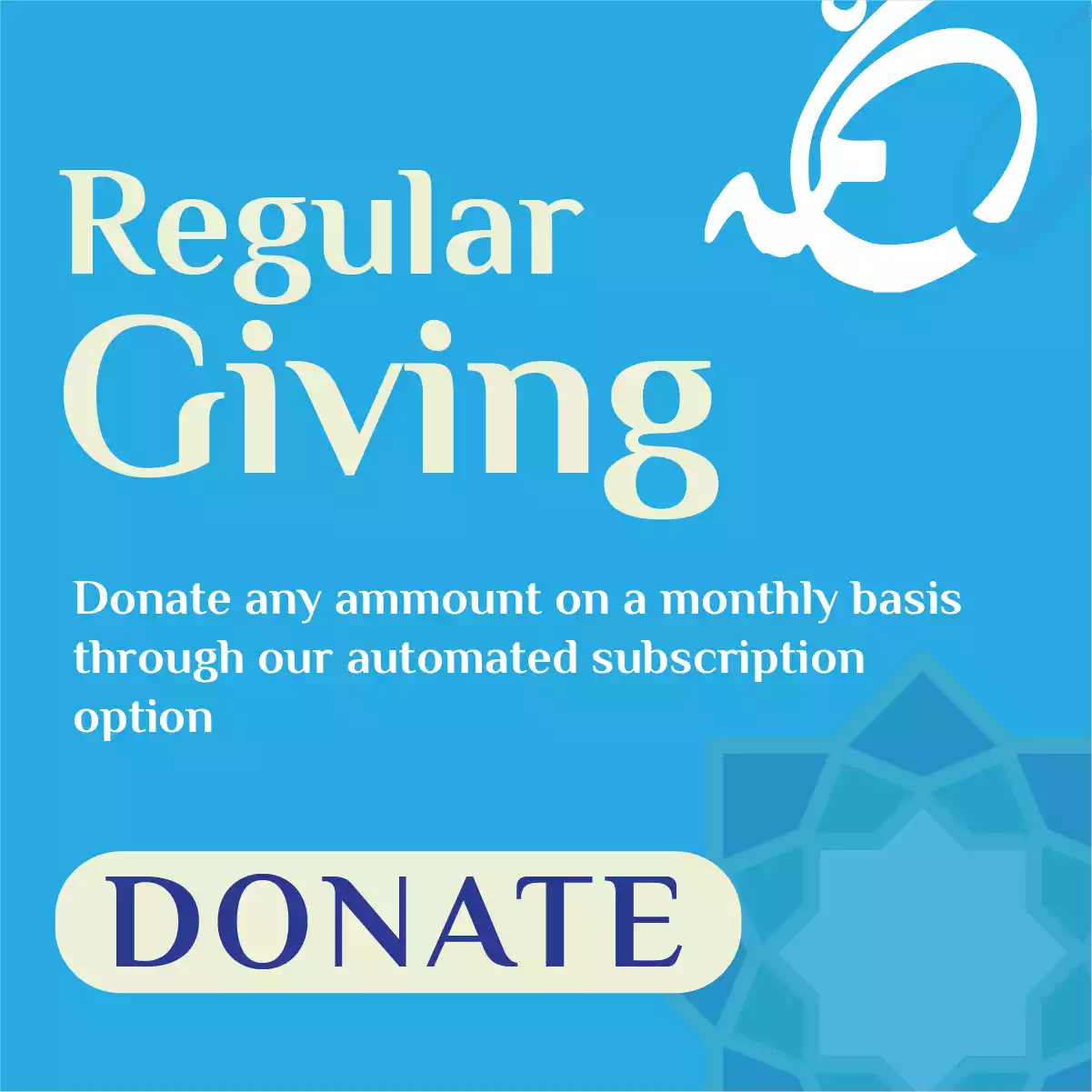 Donate your sadaqah on a monthly basis through our online subscription system